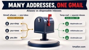 Più indirizzi da un solo Gmail alias vs email temporanea