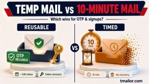 Correspondência temporária vs correspondência de 10 minutos melhor escolha para OTP 2026