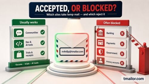Which Sites Accept Temp Mail and Which Block It 2026