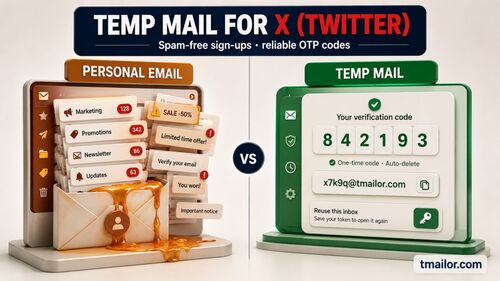 Temp Mail for X Twitter Spam-Free Sign-Up OTP 2026