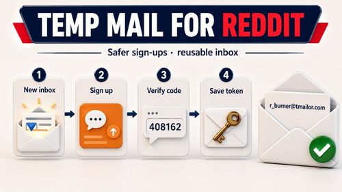 Correo temporal para Reddit Registros más seguros y cuentas desechables inteligentes