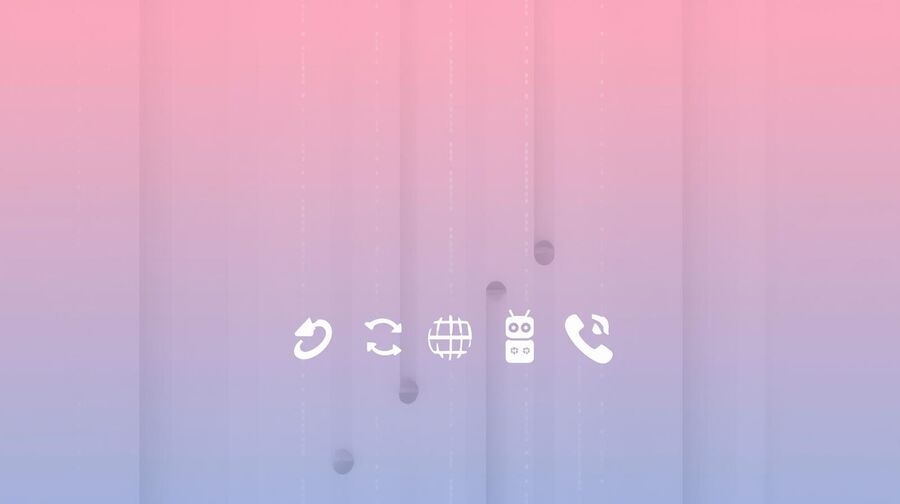 A vertical ladder of simple iconsrefresh hourglass rotate arrows mobile phone botillustrates the stepwise escalation from refresh to domain switch to mobile checks