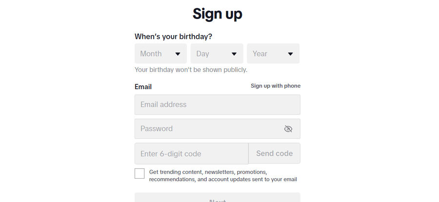 Como Fazer Crie uma conta no TikTok com e-mail temporário passo a passo