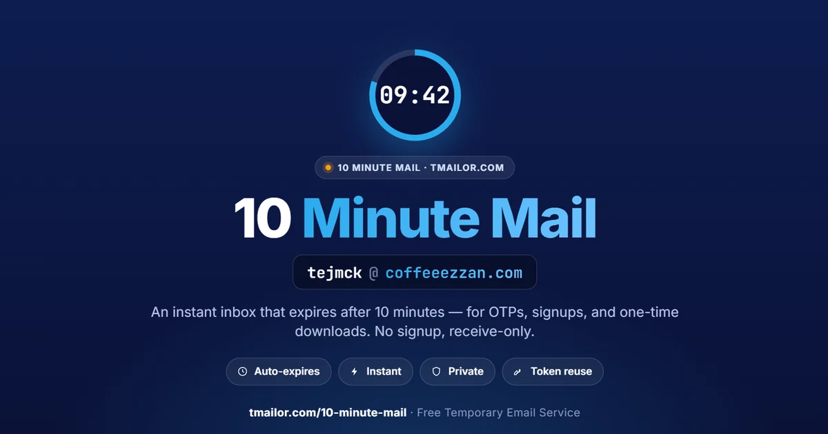 10 Minute Mail: casella email temporanea (temp mail) gratuita, senza ...